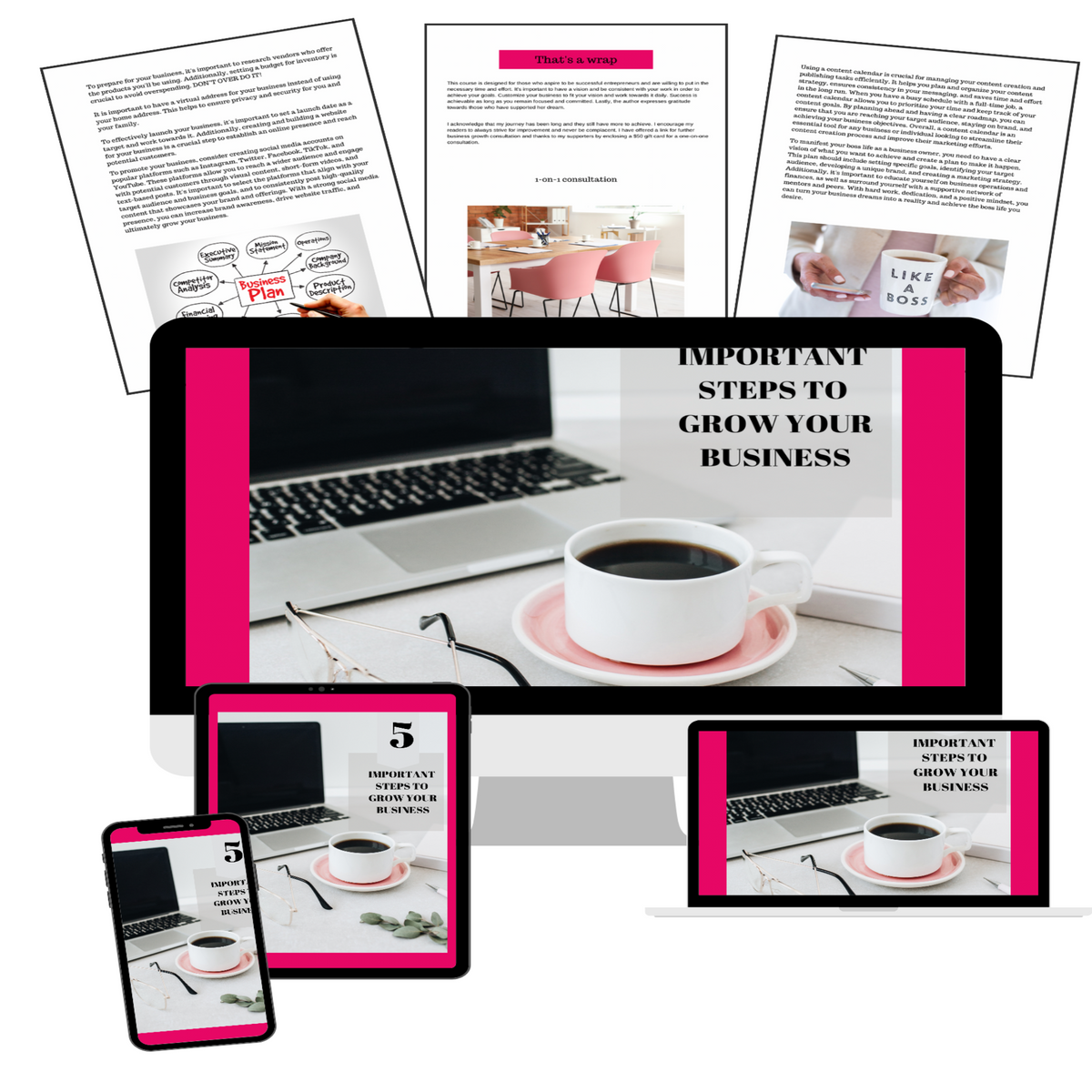 5 Important steps to grow your business E-book (Digital Download)