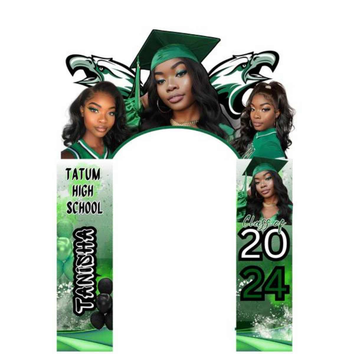 Green Graduation Editable   Arch Template & Design (Canva)