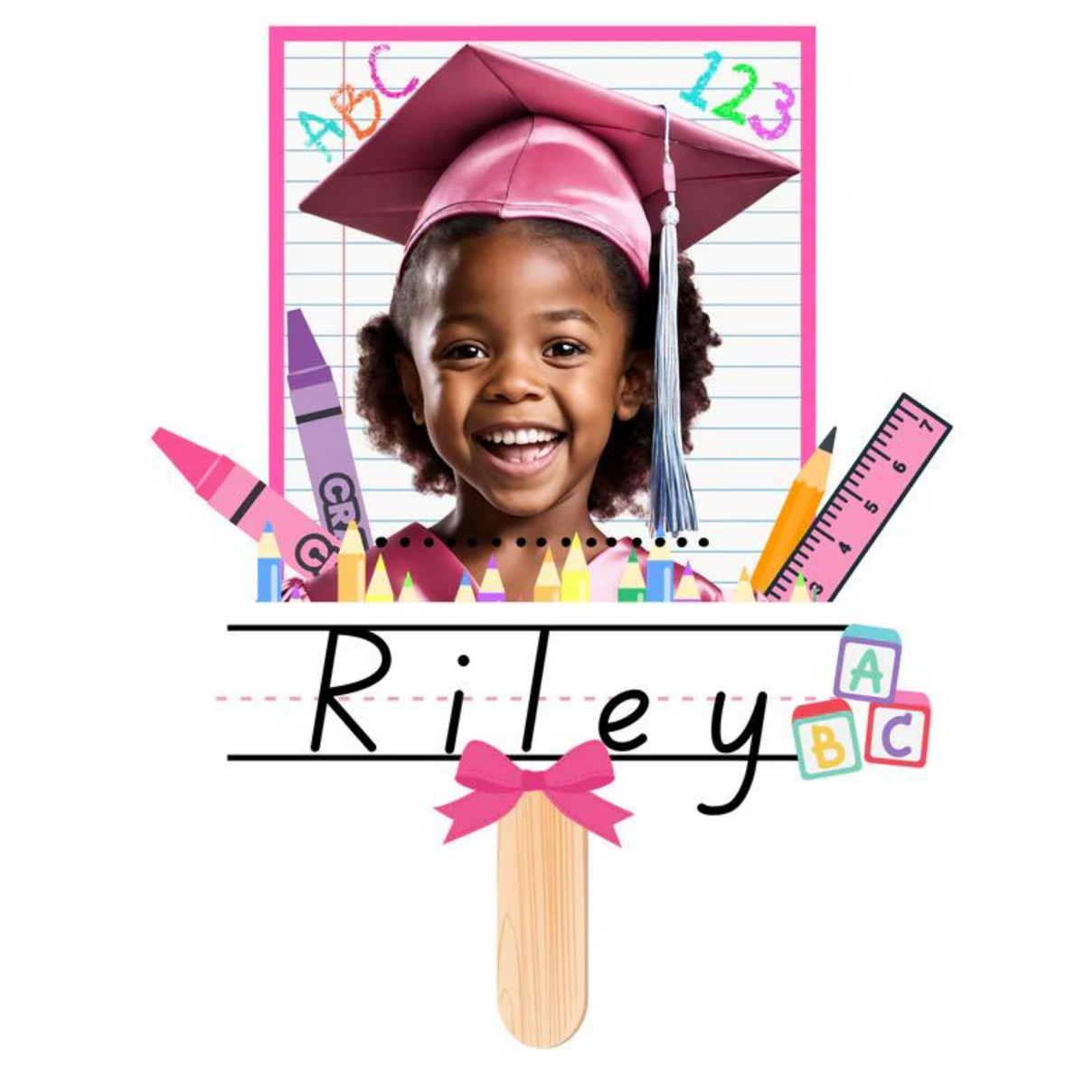Kids Graduation Editable Fans & Shirts Template (Canva)