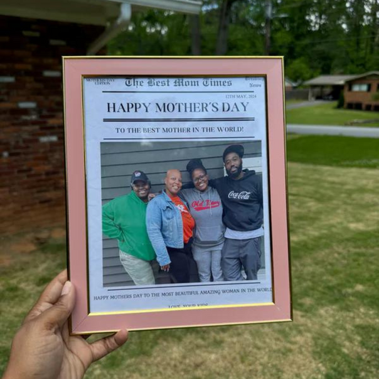Newspaper Frame/Card Mother’s & Father’s Day Editable Template (Canva)