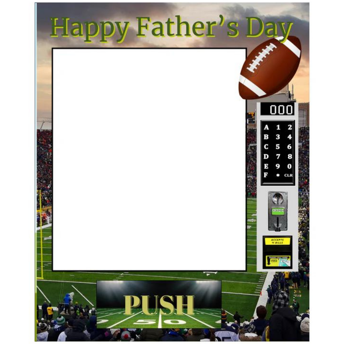 Father's Day Editable Bundle Vending Machine Template & Design (Canva)